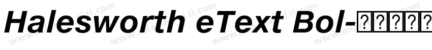 Halesworth eText Bol字体转换